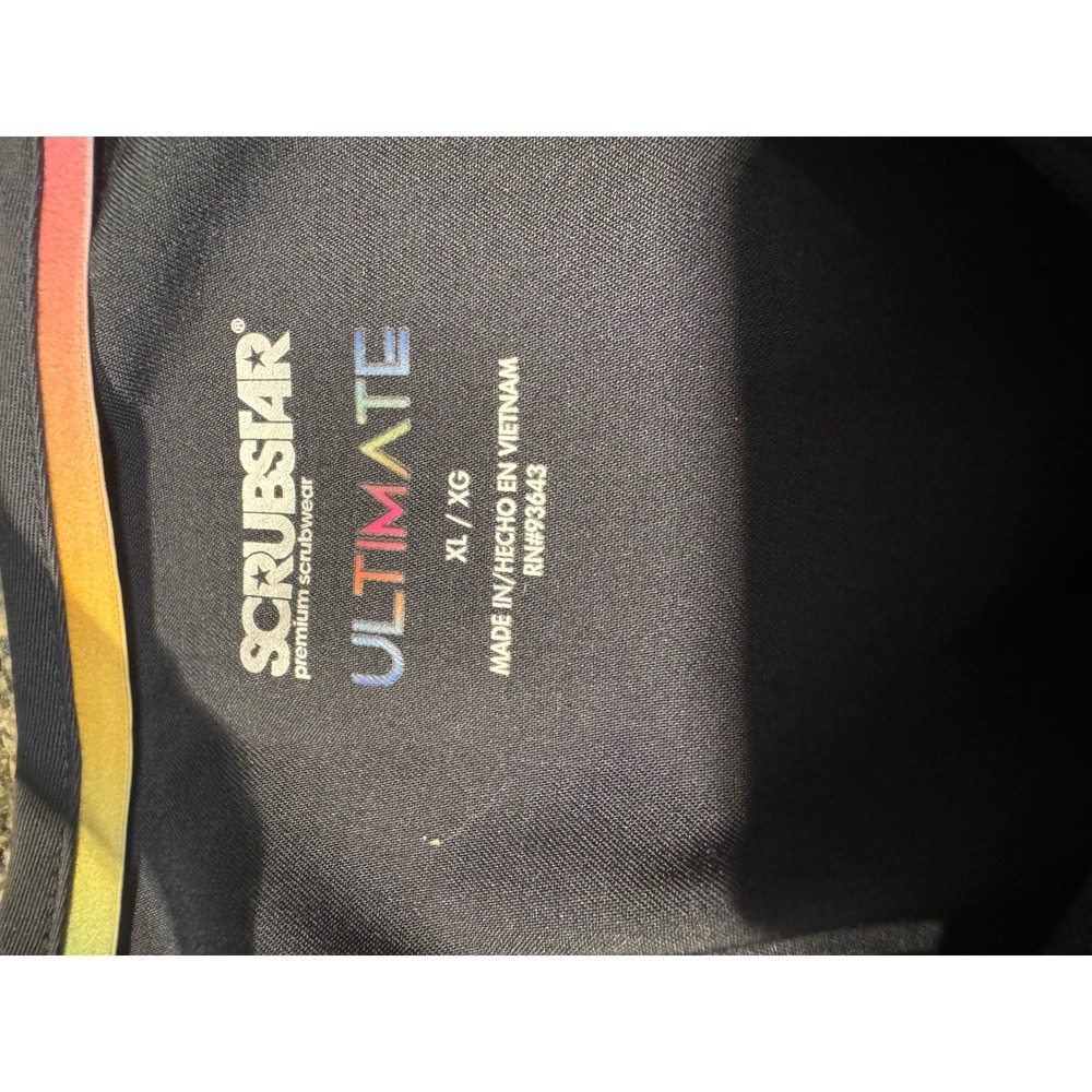 ScrubStar Ultimate Grey Scrub Top V-Neck Short Sleeve Workwear Uniform Top XL‎ - Picture 7 of 8